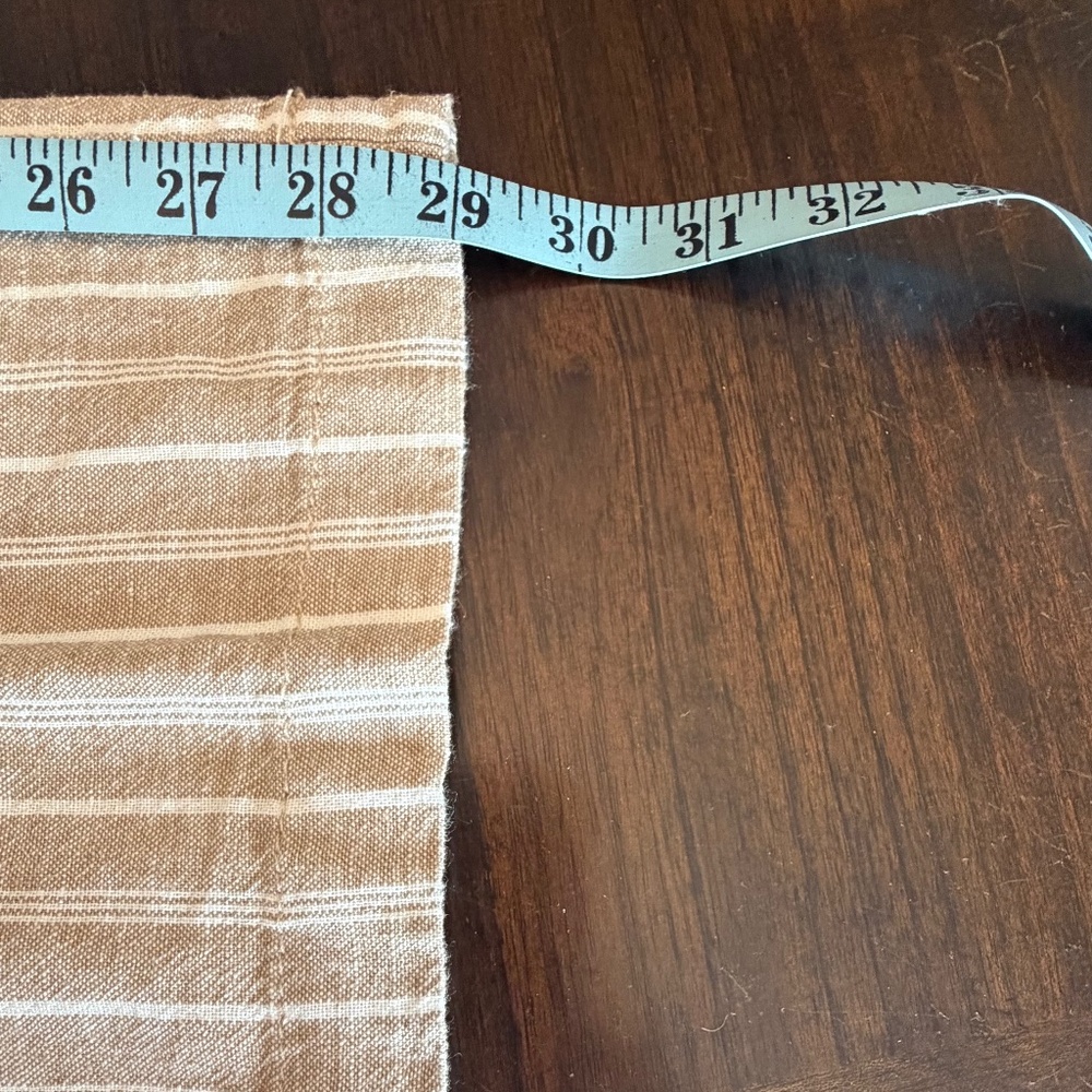 Briggs Women's Tan & White Linen Beach Pants, Tie Waist, Size Medium - Picture 12 of 12